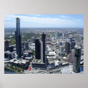 Póster poster del skyline de melbourne desde el 14.95