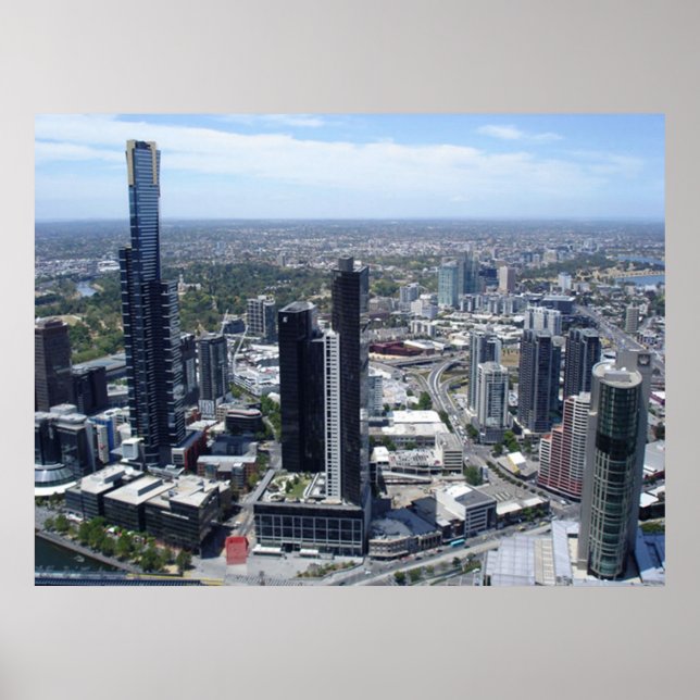 Póster poster del skyline de melbourne desde el 14.95 (Frente)