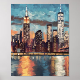 Póster Poster del Skyline de Nueva York