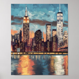 Póster Poster del Skyline de Nueva York