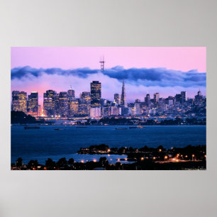 Póster Poster del Skyline de San Francisco