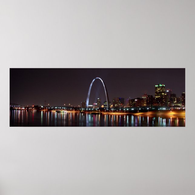 Póster Poster del Skyline de St. Louis (Frente)