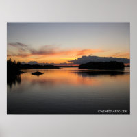 Poster del Sol de medianoche en Finlandia