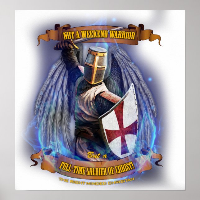 Póster Poster del soldado cristiano Knight (Frente)
