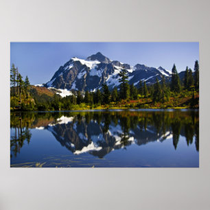 Póster Poster del soporte Shuksan y del lago picture