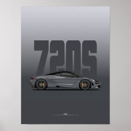 Póster poster del Supercar de los 720 - Gris tormentoso