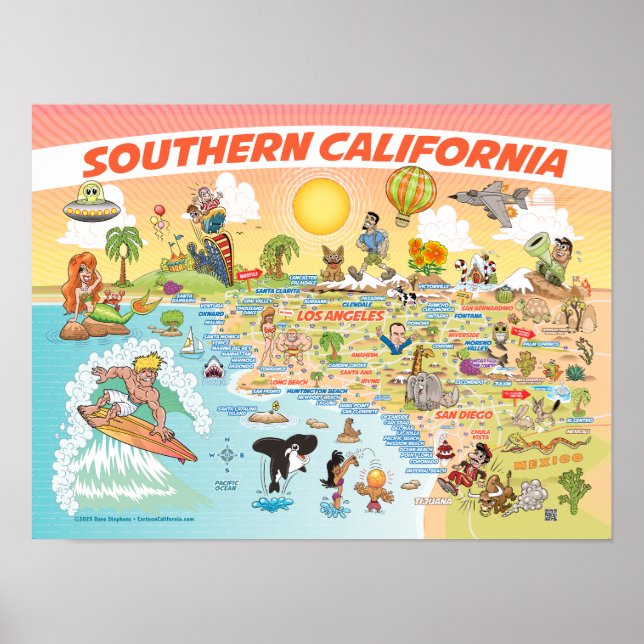 Póster Poster del sur de California (Frente)