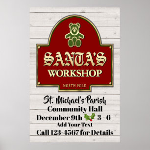 Póster Poster del taller de Santa