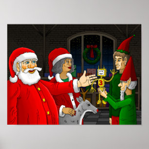 Póster Poster del Taller de Santa Claus