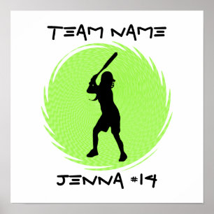 Póster Poster del talud del softball