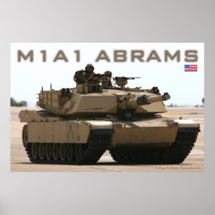 Póster Poster del tanque Abrams M1A1