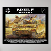 Poster del tanque Panzer IV