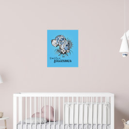 Póster Poster del tatuaje "gran dane" Cabeza Ilustracion