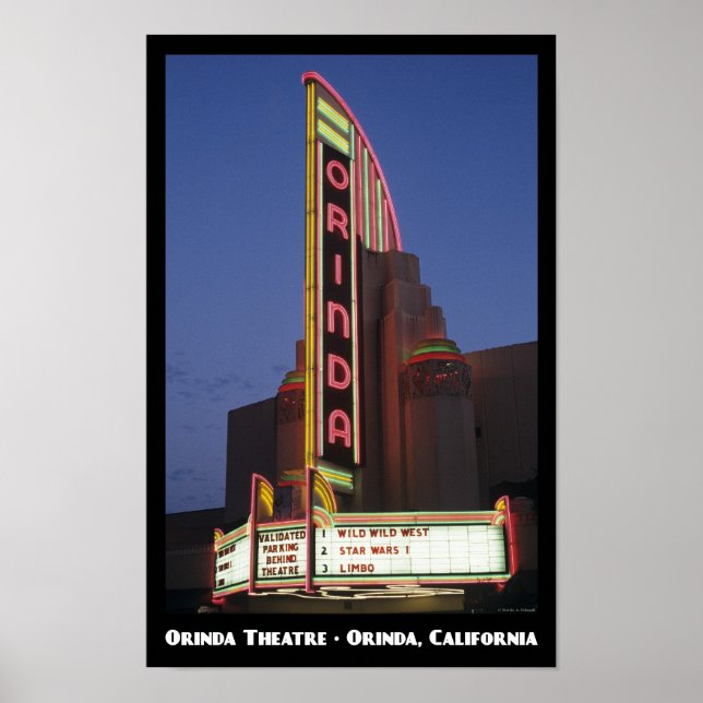 Póster Poster del Teatro Orinda 11x17 (Frente)