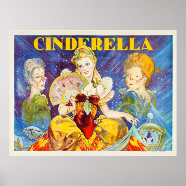 Póster Poster del Teatro Vintage Cinderella (Frente)