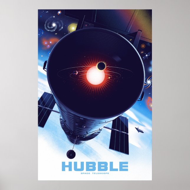 Póster Poster del telescopio espacial Hubble. (Frente)