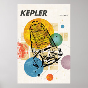 Póster Poster del telescopio espacial Kepler.