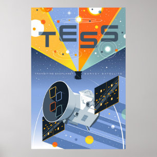 Póster Poster del telescopio espacial Tess.