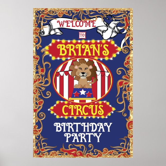 Póster Poster del tema del circo (Frente)