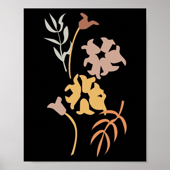 Póster Poster del tema floral Minimalista (Frente)