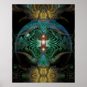 Póster Poster del templo de Fractal