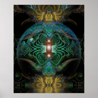 Póster Poster del templo de Fractal