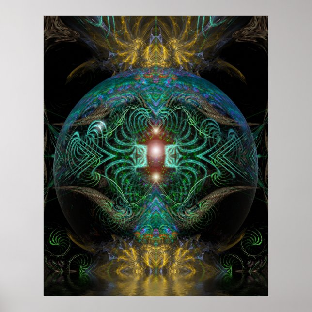 Póster Poster del templo de Fractal (Frente)