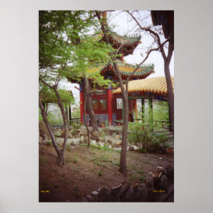 Póster Poster del templo de Gaozhan