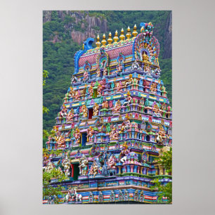 Póster poster del templo hindú