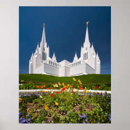 Póster Poster del Templo LDS de San Diego