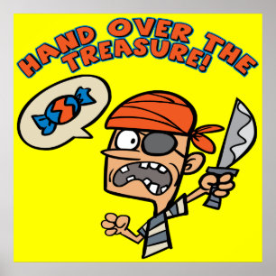 Póster Poster del tesoro del pirata