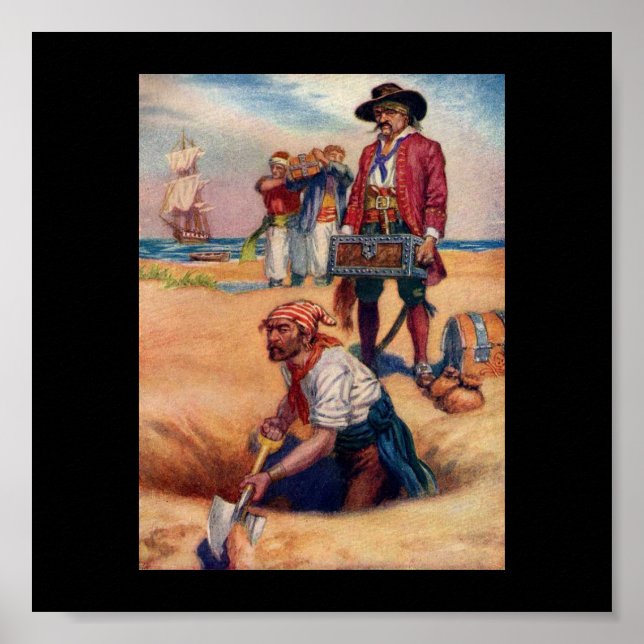 Póster Poster del tesoro pirata (Frente)