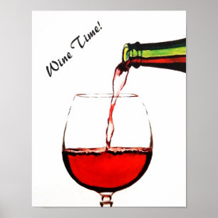 Póster Poster del tiempo del vino