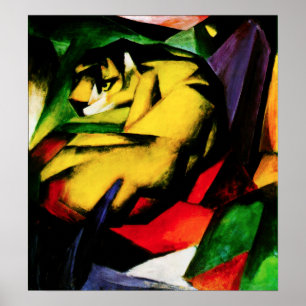 Póster Poster del tigre de Franz Marc