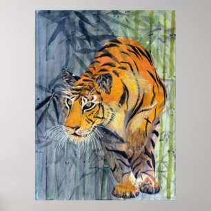 Póster Poster del tigre de Tsuyako