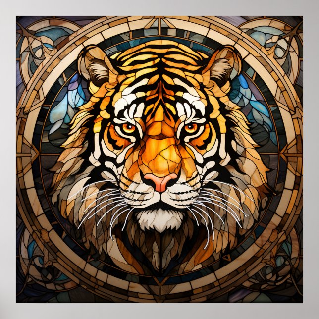 Póster Poster del tigre de vidrio contenido (Frente)