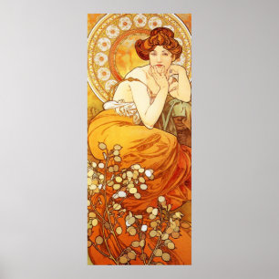 Póster Poster del Topaz de Alfonso Mucha