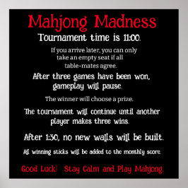 Póster Poster del torneo Mahjong chino