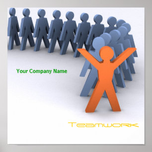 Póster Poster del trabajo en equipo