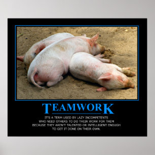 Póster Poster del trabajo en equipo