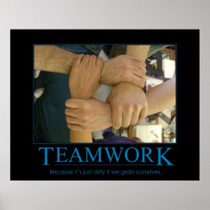 Póster Poster del trabajo en equipo
