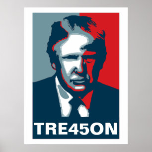 Póster Poster del TREASON TRE45ON de Donald Trump