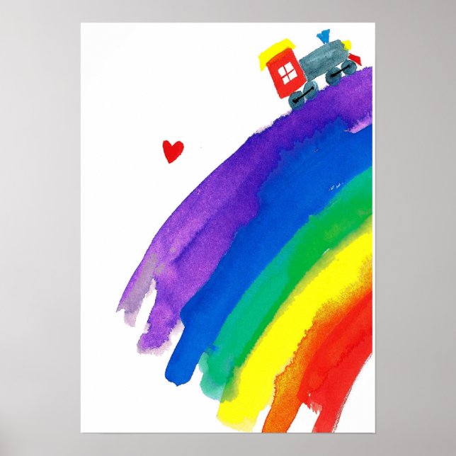 Póster poster del tren arco iris (Frente)