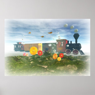 Póster Poster del tren del juguete