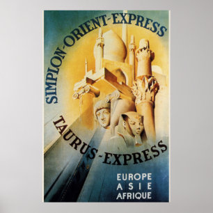 Póster Poster del tren Orient Express Taurus Express