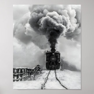 Póster Poster del tren viejo