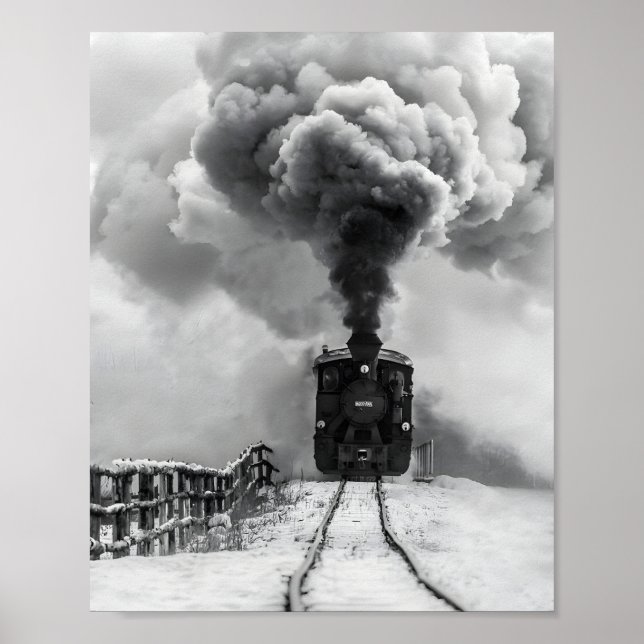 Póster Poster del tren viejo (Frente)