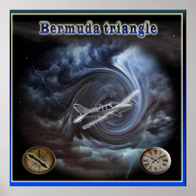 Póster Poster del triángulo de las Bermudas (Frente)
