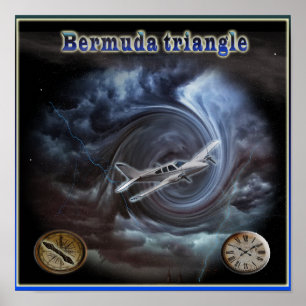 Póster Poster del triángulo de las Bermudas