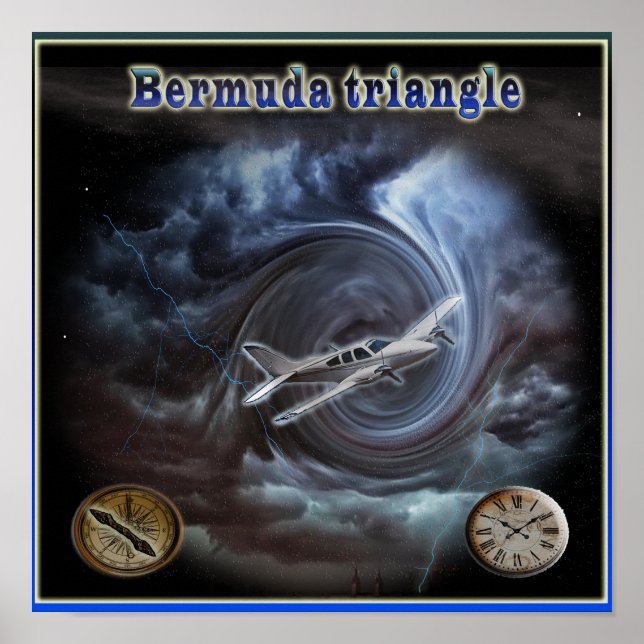 Póster Poster del triángulo de las Bermudas (Frente)